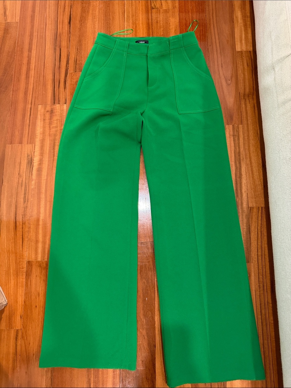 Aqua Women’s Wide-Leg Green Trousers